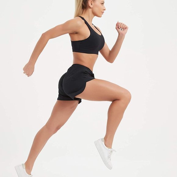 Women's 3"/4"/7" Running Shorts Gym Athletic Quick-Dry Shorts with Pockets - Picture 2 of 7